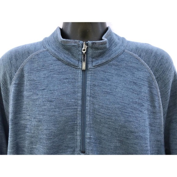 Tommy Bahama Blue 1/4 Zip Sweater Reversible Mens Sz XL - Picture 3 of 7